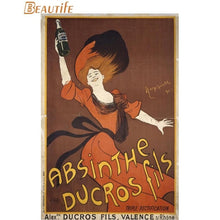 Load image into Gallery viewer, Hot Sale Custom absinthe poster art nouveau Poster Home Decoration Fashion Silk Fabric Wall Poster Custom Poster