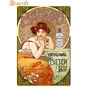 Hot Sale Custom absinthe poster art nouveau Poster Home Decoration Fashion Silk Fabric Wall Poster Custom Poster