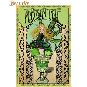 Hot Sale Custom absinthe poster art nouveau Poster Home Decoration Fashion Silk Fabric Wall Poster Custom Poster