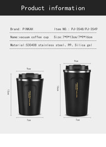 Hot Sale 380 & 500ml 304 Stainless Steel Thermo Cup Travel Coffee Mug with Lid Car Water Bottle Vacuum Flasks Thermocup for Gift