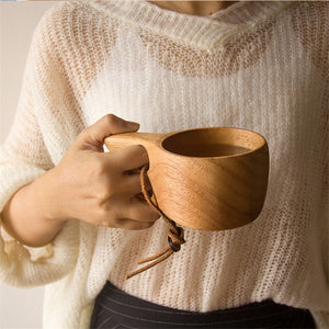 New Chinese Portable Wood Coffee Mug Rubber Wooden Tea Milk Cups Water Drinking Mugs Drinkware Handmade Juice Lemon Teacup Gift