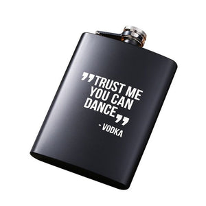 black-matte flask : cynical, mordant text