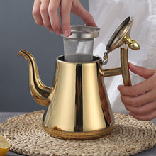 Load image into Gallery viewer, 1920&#39;s Stainless Steel Kettle in Gold and Silver