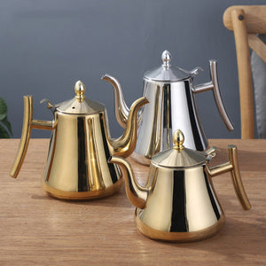 1920's Stainless Steel Kettle in Gold and Silver