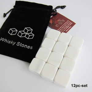 Drixon 100% Natural Whiskey Stones Sipping Ice Cube Whisky Stone Whisky Rock Cooler Wedding Gift Favor Christmas Bar