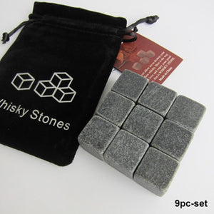 Drixon 100% Natural Whiskey Stones Sipping Ice Cube Whisky Stone Whisky Rock Cooler Wedding Gift Favor Christmas Bar