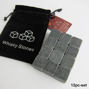 Drixon 100% Natural Whiskey Stones Sipping Ice Cube Whisky Stone Whisky Rock Cooler Wedding Gift Favor Christmas Bar