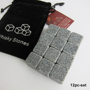 Drixon 100% Natural Whiskey Stones Sipping Ice Cube Whisky Stone Whisky Rock Cooler Wedding Gift Favor Christmas Bar