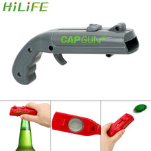 Load image into Gallery viewer, HILIFE Can Openers Spring Cap Catapult Launcher Gun shape Bar Tool Drink Opening Shooter Beer Bottle Opener Creative