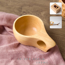 Load image into Gallery viewer, New Chinese Portable Wood Coffee Mug Rubber Wooden Tea Milk Cups Water Drinking Mugs Drinkware Handmade Juice Lemon Teacup Gift