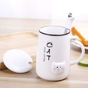 400Ml Cute Cat Cafe Coffee Mug Drinking Cups Large Capacity Style Ceramic Milk Juice Breakfast Mugs Water Tea Big Cup Drinkware